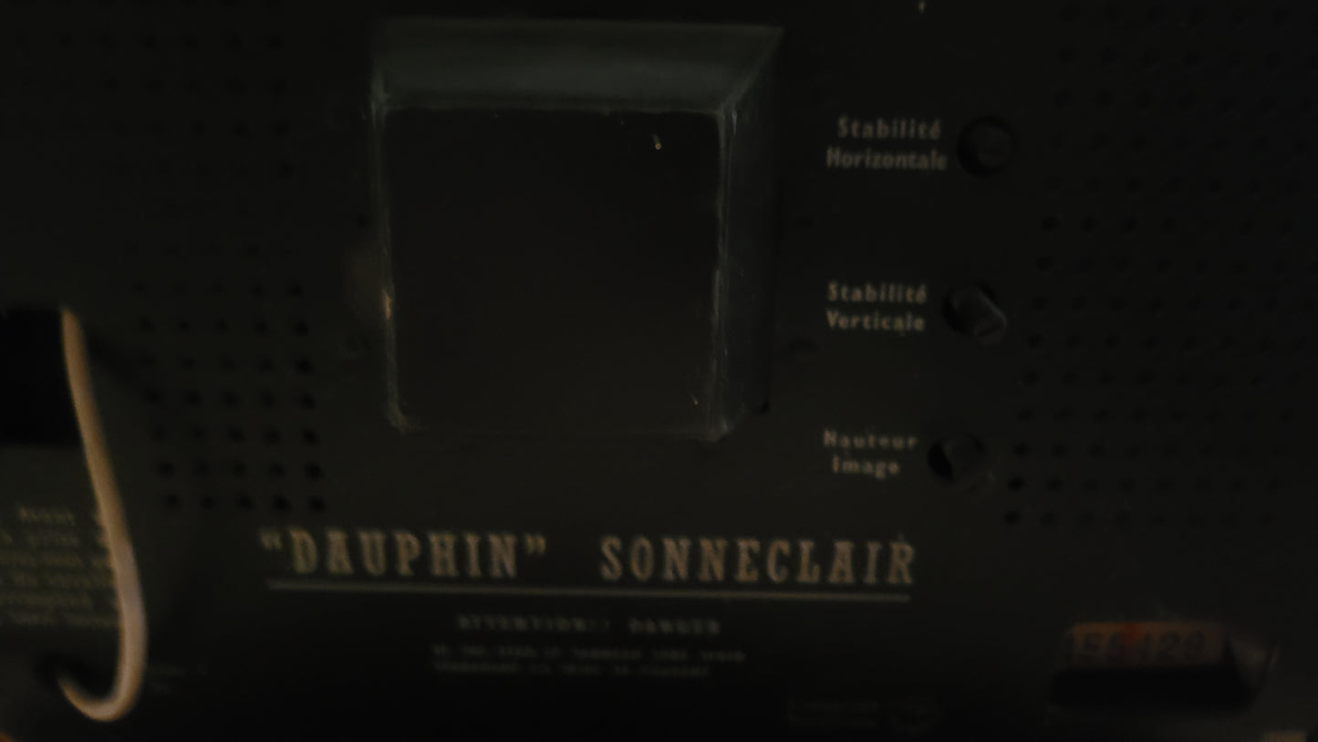 très rare belle télévision vintage marque Sonneclair Dauphin années 1958 pour collection ou déco