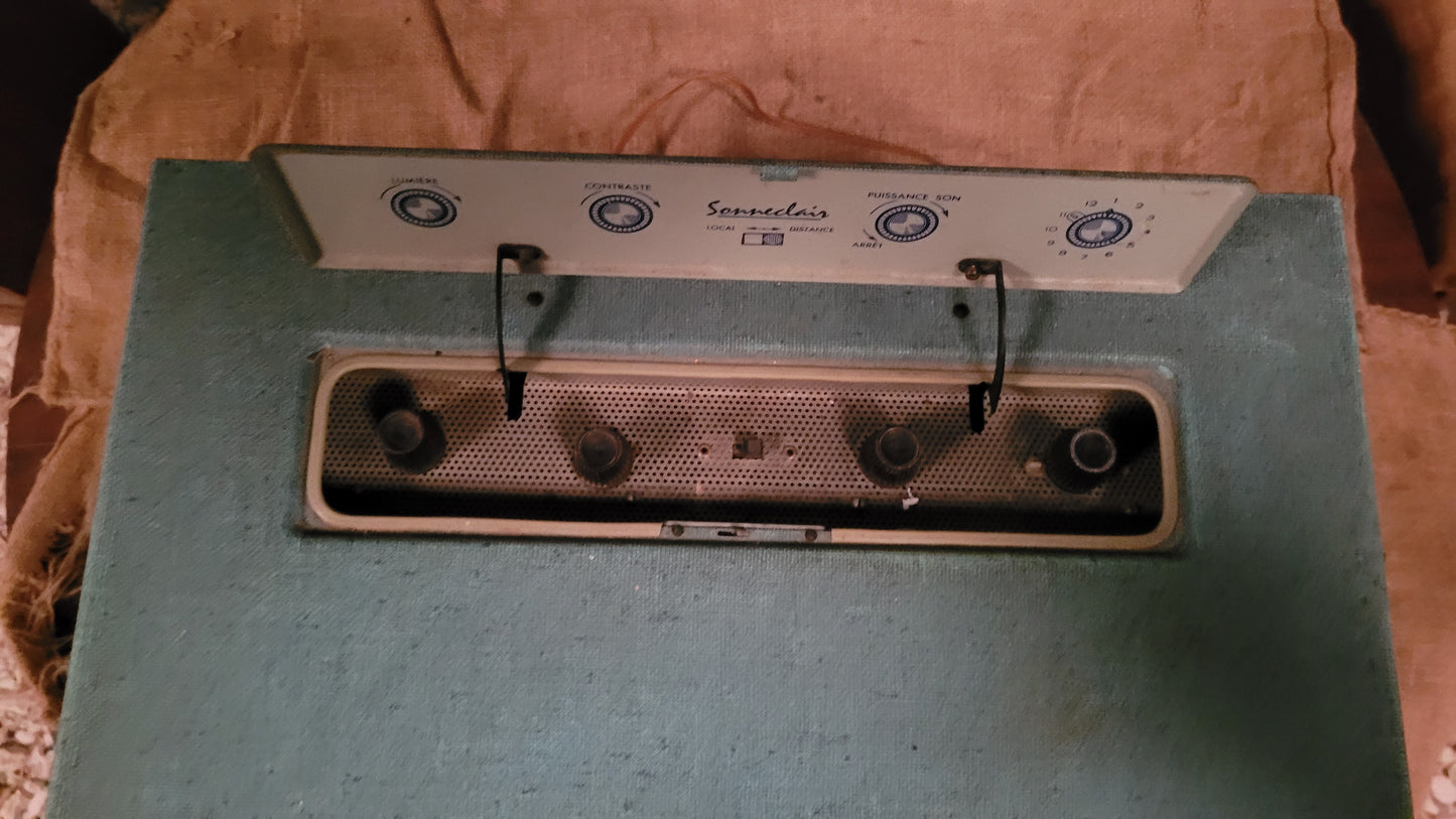 très rare belle télévision vintage marque Sonneclair Dauphin années 1958 pour collection ou déco